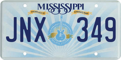 MS license plate JNX349