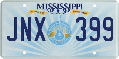 MS license plate JNX399