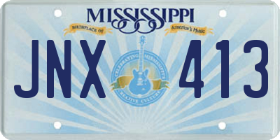 MS license plate JNX413