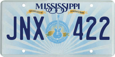 MS license plate JNX422