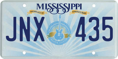 MS license plate JNX435