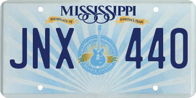 MS license plate JNX440