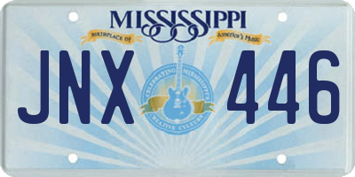 MS license plate JNX446