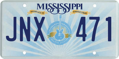 MS license plate JNX471