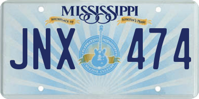 MS license plate JNX474