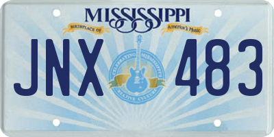 MS license plate JNX483