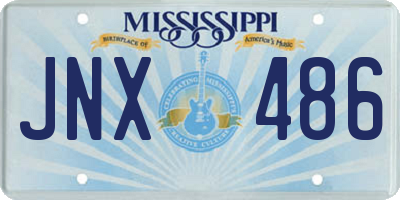 MS license plate JNX486