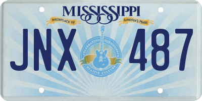 MS license plate JNX487
