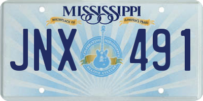 MS license plate JNX491