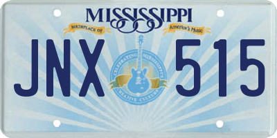 MS license plate JNX515