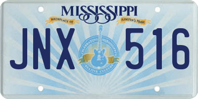 MS license plate JNX516