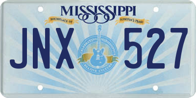 MS license plate JNX527