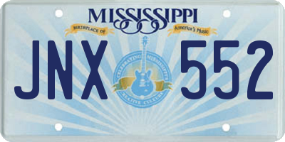 MS license plate JNX552