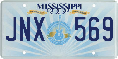 MS license plate JNX569