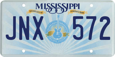 MS license plate JNX572