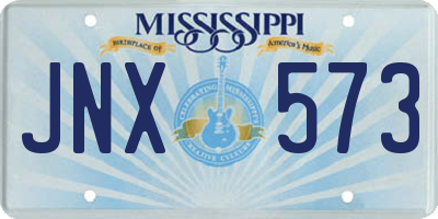 MS license plate JNX573