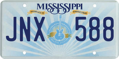 MS license plate JNX588