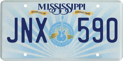 MS license plate JNX590