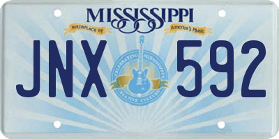 MS license plate JNX592