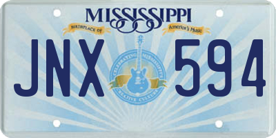 MS license plate JNX594