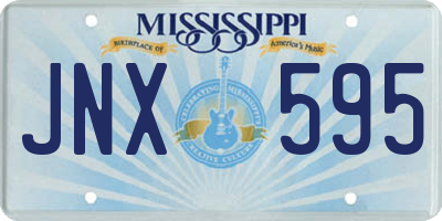 MS license plate JNX595