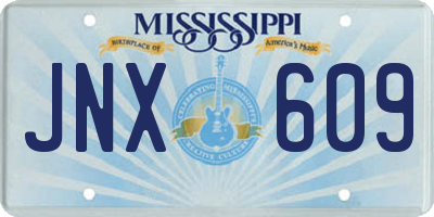 MS license plate JNX609