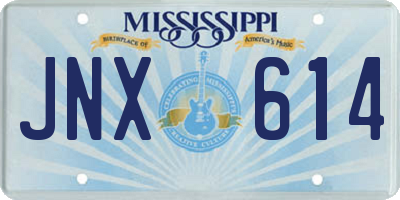 MS license plate JNX614