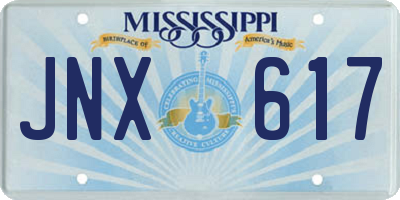 MS license plate JNX617