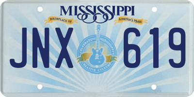 MS license plate JNX619
