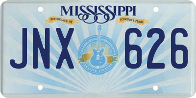 MS license plate JNX626