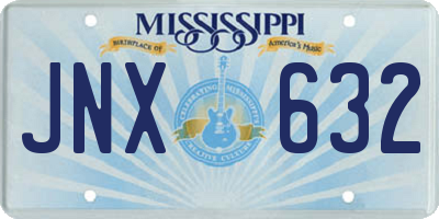 MS license plate JNX632