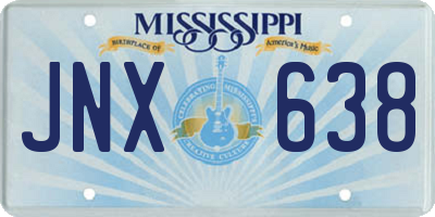 MS license plate JNX638
