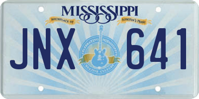 MS license plate JNX641