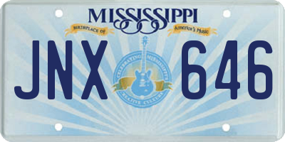 MS license plate JNX646