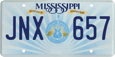 MS license plate JNX657