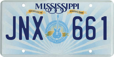 MS license plate JNX661