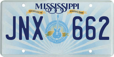 MS license plate JNX662