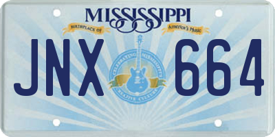 MS license plate JNX664