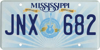 MS license plate JNX682
