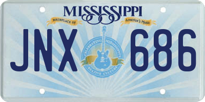MS license plate JNX686