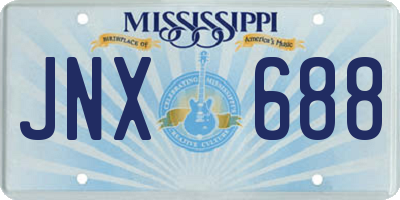 MS license plate JNX688