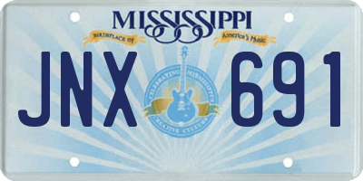 MS license plate JNX691