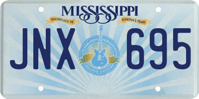 MS license plate JNX695