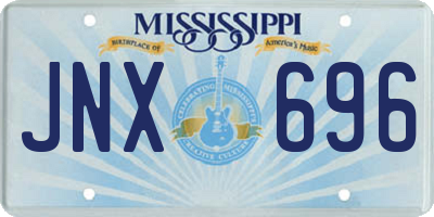 MS license plate JNX696