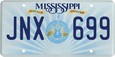 MS license plate JNX699