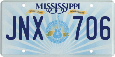 MS license plate JNX706