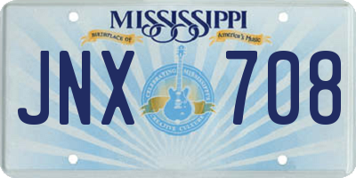 MS license plate JNX708
