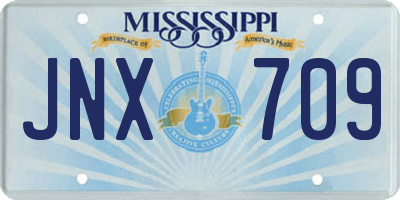 MS license plate JNX709