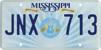 MS license plate JNX713
