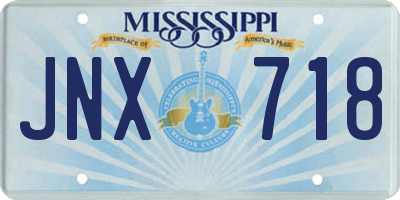 MS license plate JNX718